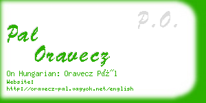 pal oravecz business card